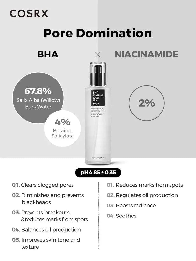 COSRX - BHA Blackhead Power Liquid 100ml - Korean Skincare -Nashwa