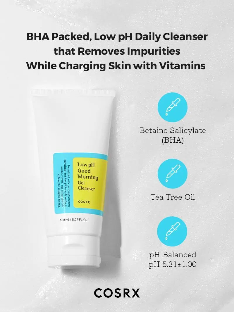 COSRX - Low pH Good Morning Gel Cleanser 150 ml - Korean Skincare -Nashwa