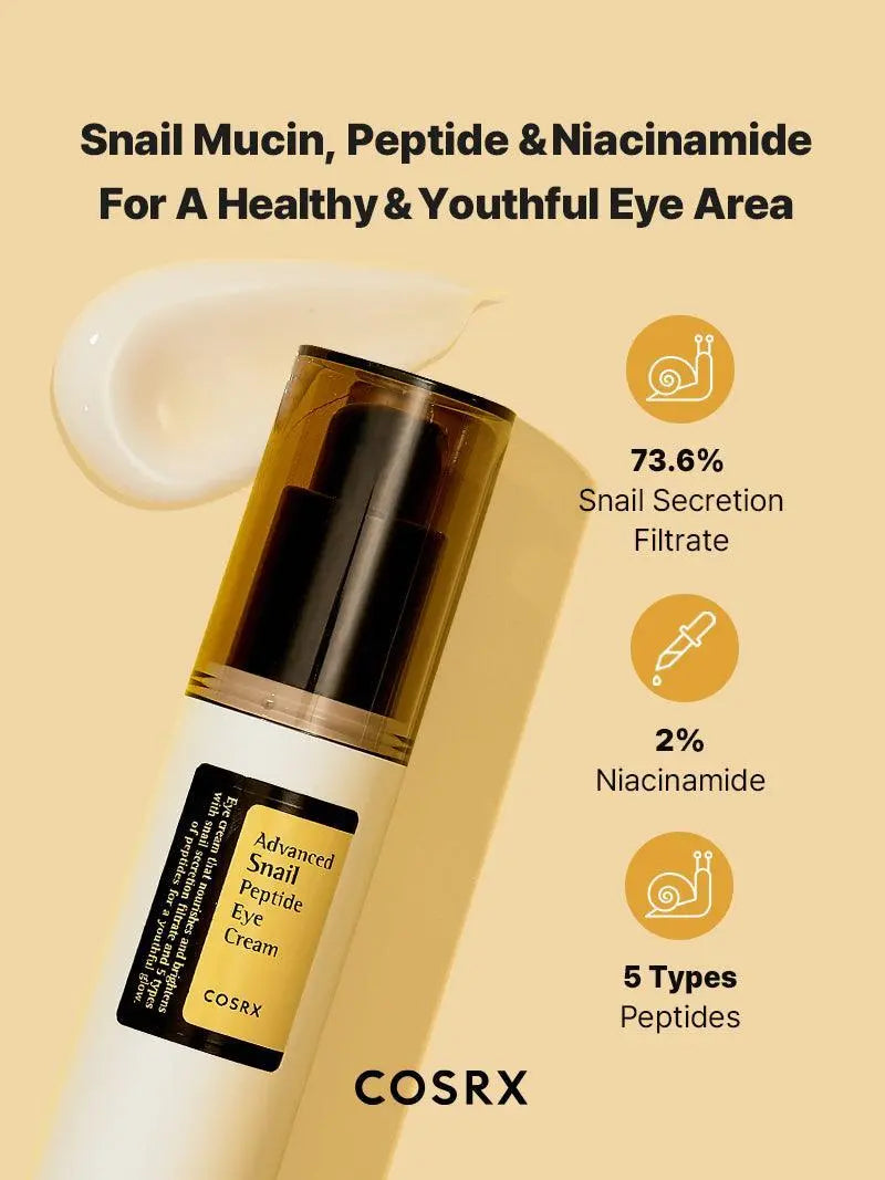 Cosrx - Advanced Snail Peptide Eye Cream - Korean skincare - Nashwa