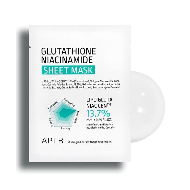 APLB - Glutathione Niacinamide Sheet Mask - Korean Skincare - Nashwa