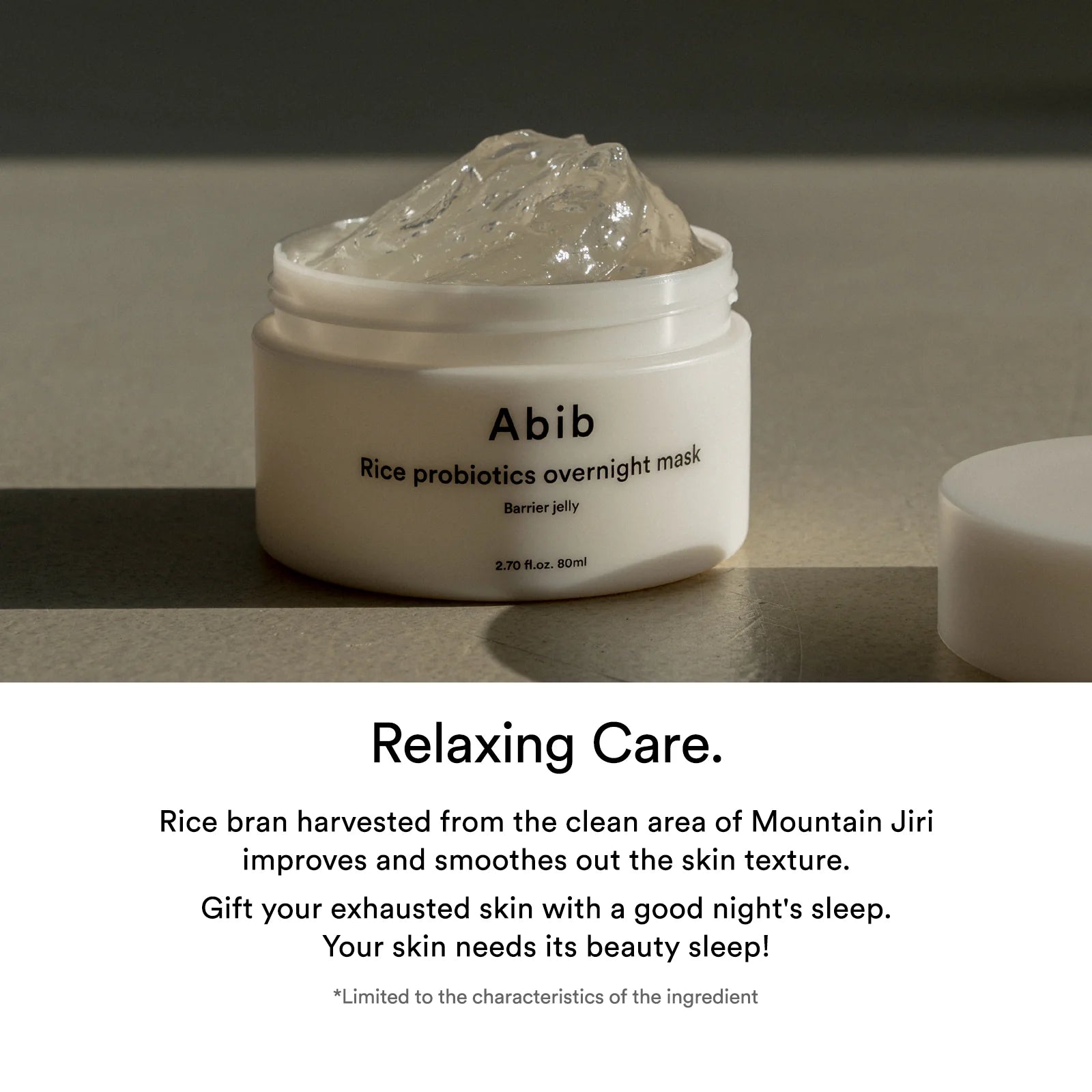 Abib - Rice Probiotics Overnight Mask Barrier Jelly - Korean skincare - Nashwa