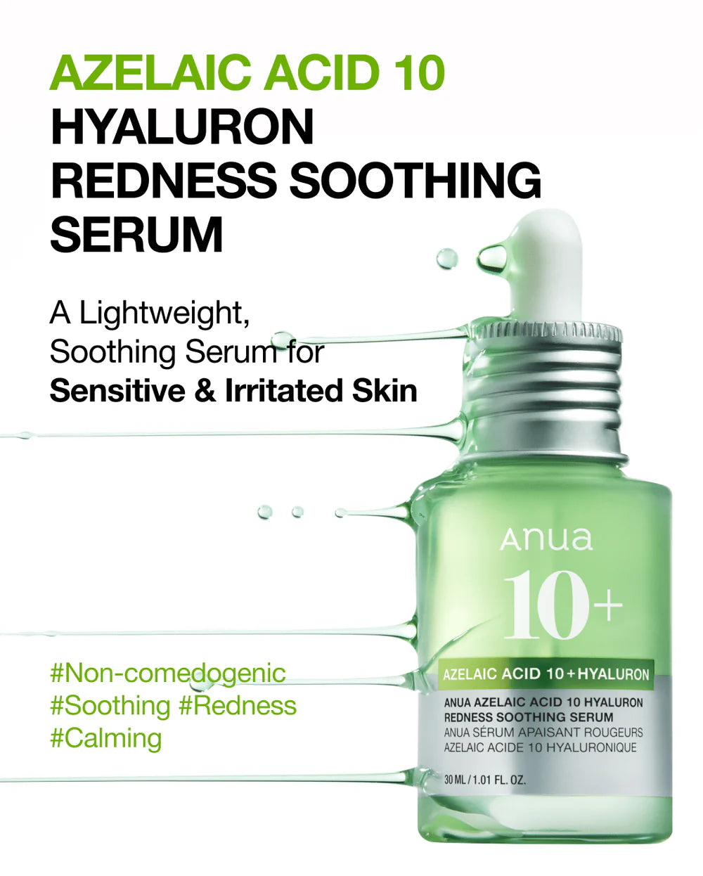 Anua - Azelaic Acid 10 Hyaluron Redness Soothing Serum - Korean skincare - Nashwa 