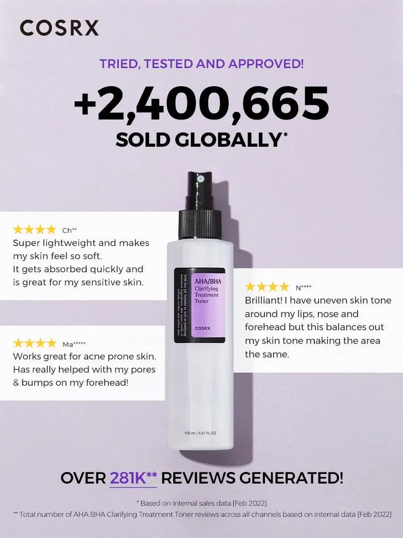 COSRX - AHA/BHA Clarifying Treatment Toner 150ml - Korean skincare - Nashwa