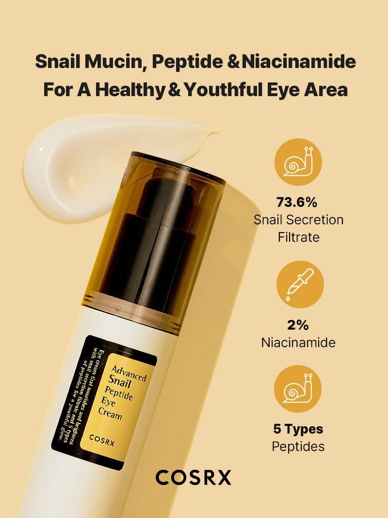 Cosrx - Advanced Snail Peptide Eye Cream - Korean skincare - Nashwa