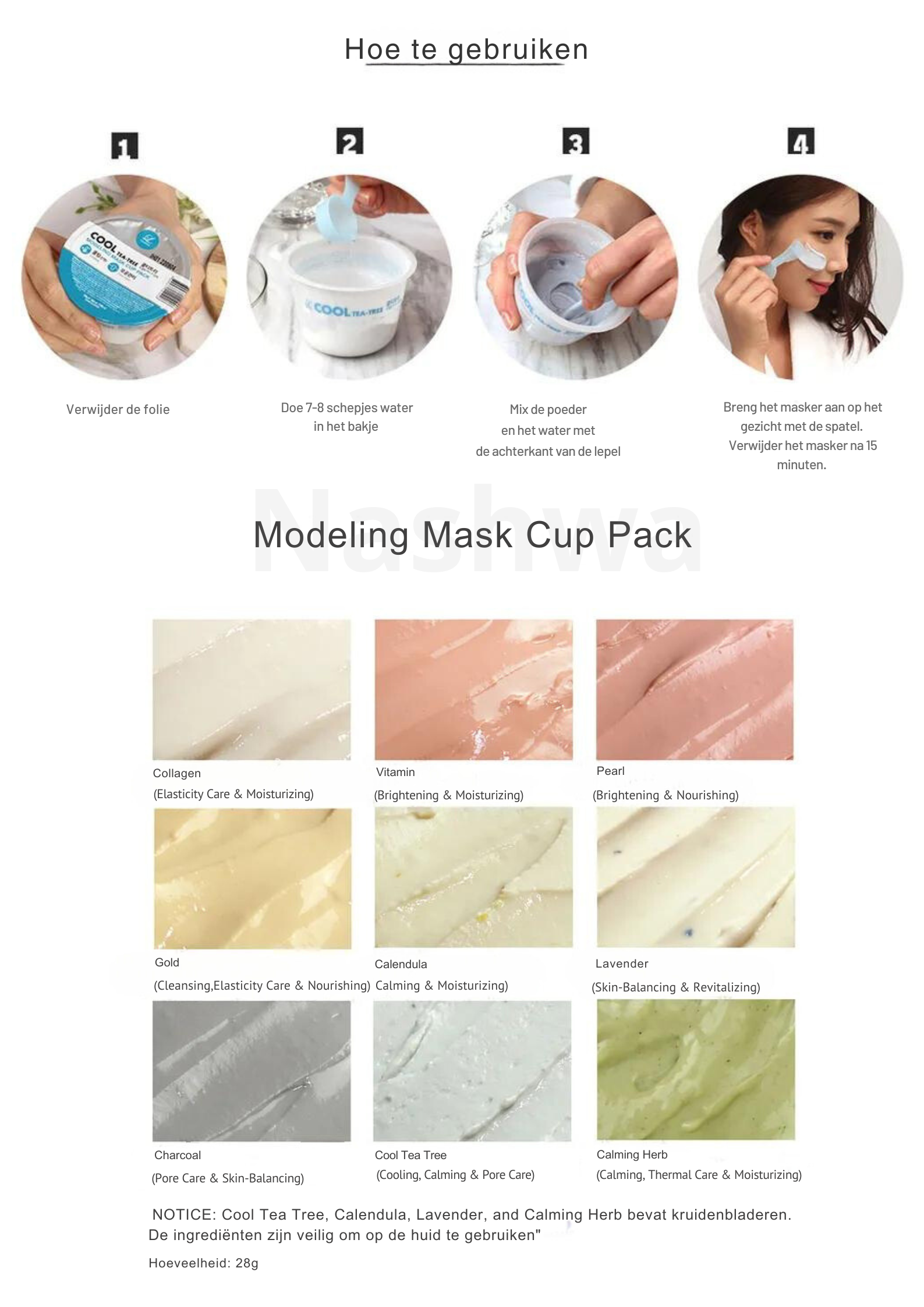 LINDSAY - Modeling Mask Cup Pack Cool Tea-Tree - Korean skincare - Nashwa