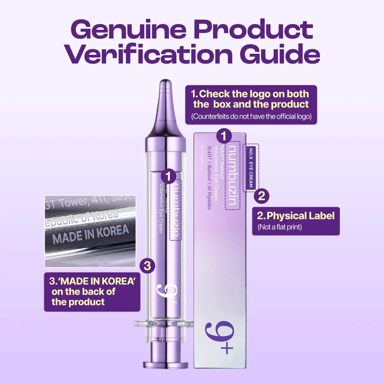 Numbuzin No.9 NAD+ Retinol Volumetox Eye Cream