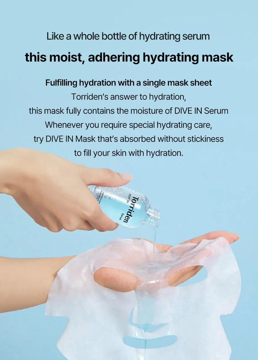 Torriden - DIVE-IN Low Molecule Hyaluronic Acid Mask - Nashwa - Korean and Japanese skincare