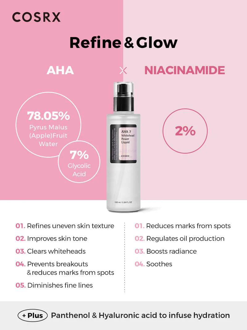 COSRX - AHA 7 Whitehead Power Liquid 100ml - Nashwa - Korean and Japanese skincare