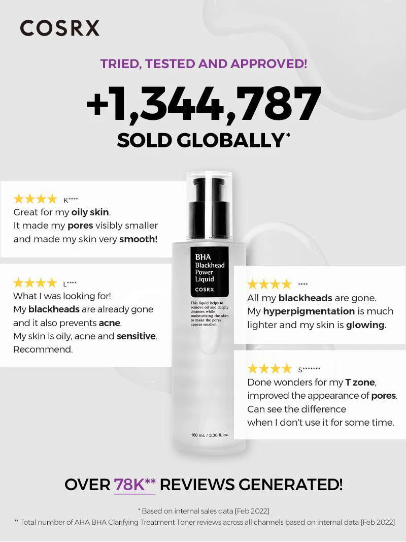 COSRX - BHA Blackhead Power Liquid 100ml - Nashwa Korean Skincare