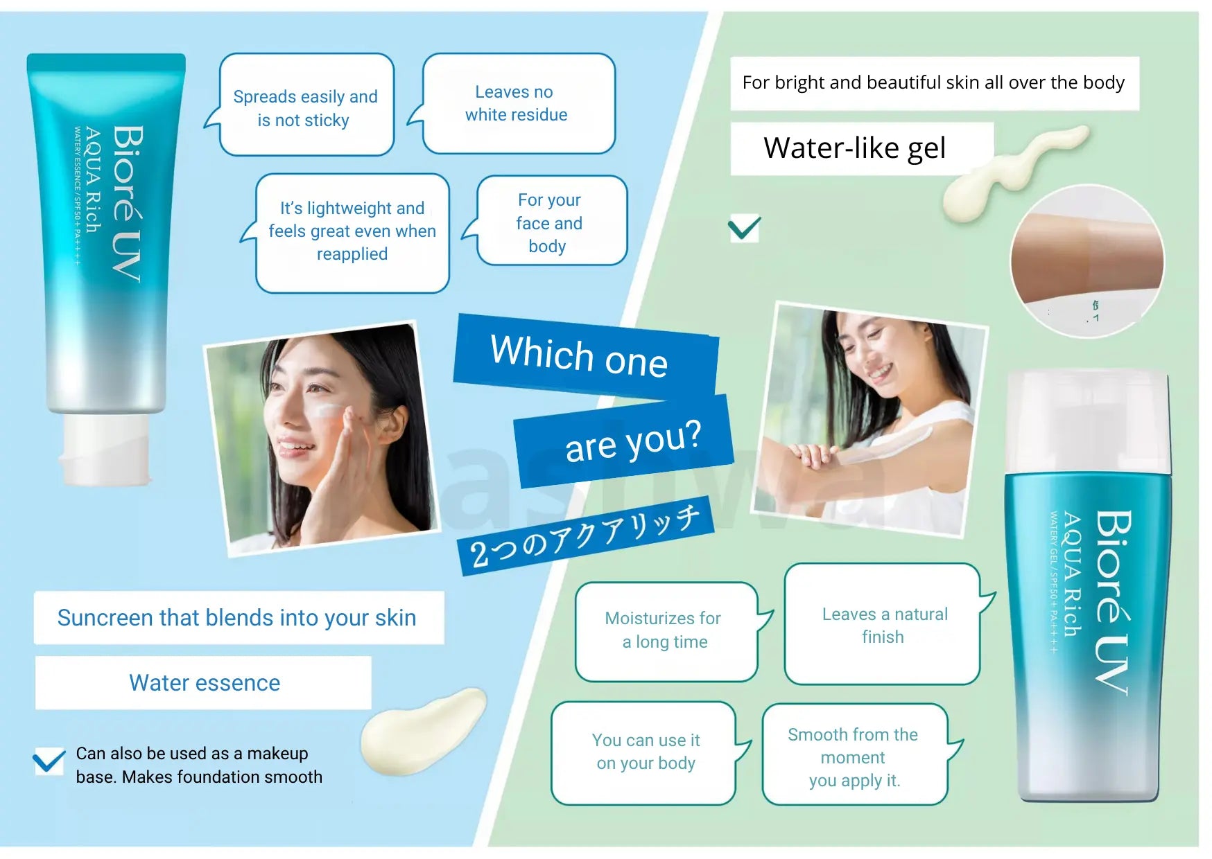 Biore UV Aqua Rich Watery Essence SPF 50+ Japanse zonnebrand